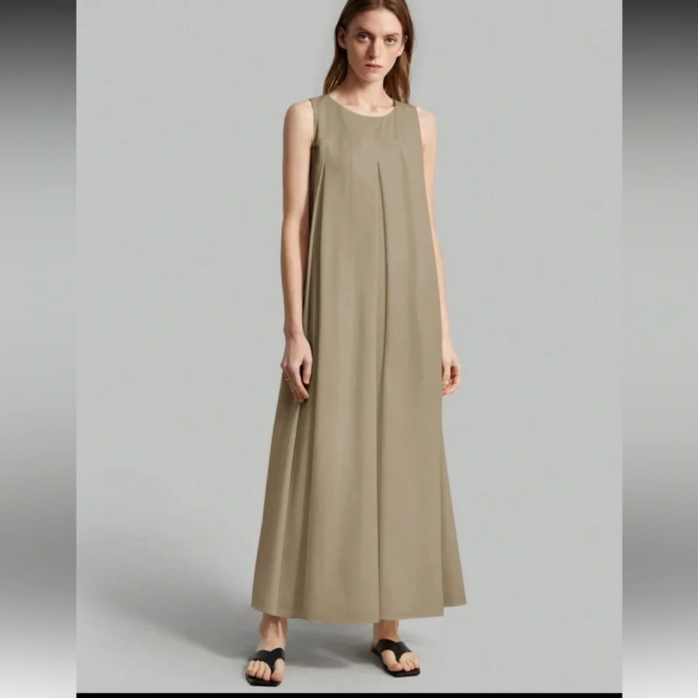 SHEIN Cream Tan Sleeveless Sundress Maxi - Picture 6 of 7